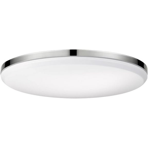 Globe Electric 28 Watt Ellington 28-Watt Chrome Integrated Ceiling Flush Mount