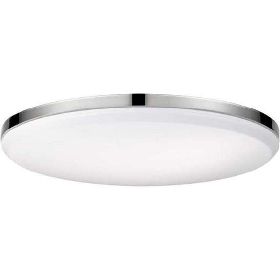 Globe Electric 28 Watt Ellington 28-Watt Chrome Integrated Ceiling Flush Mount