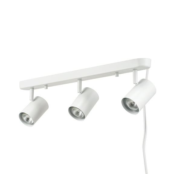 Globe Electric 22" 3-Light Matte White Plug-in Track Lighting