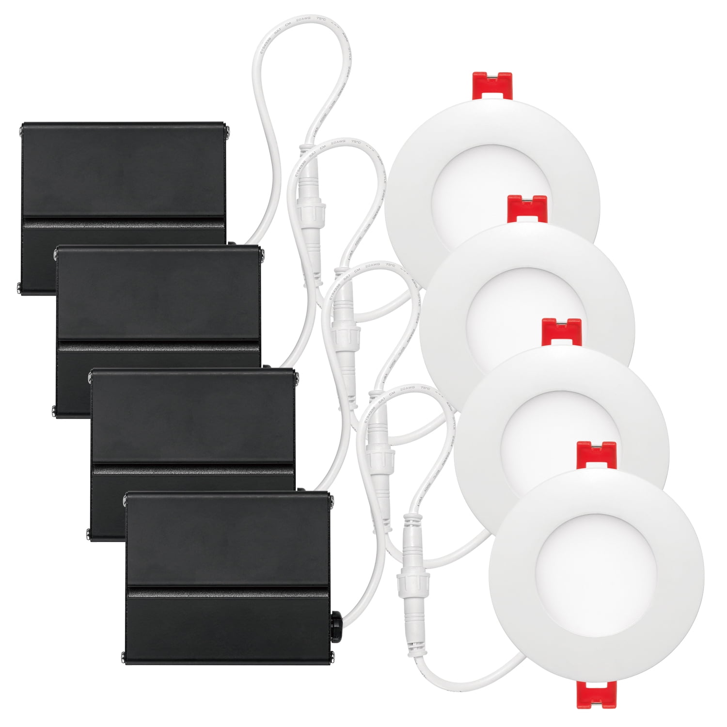 White Ultra Slim 3'' LED Recessed Lighting Kit