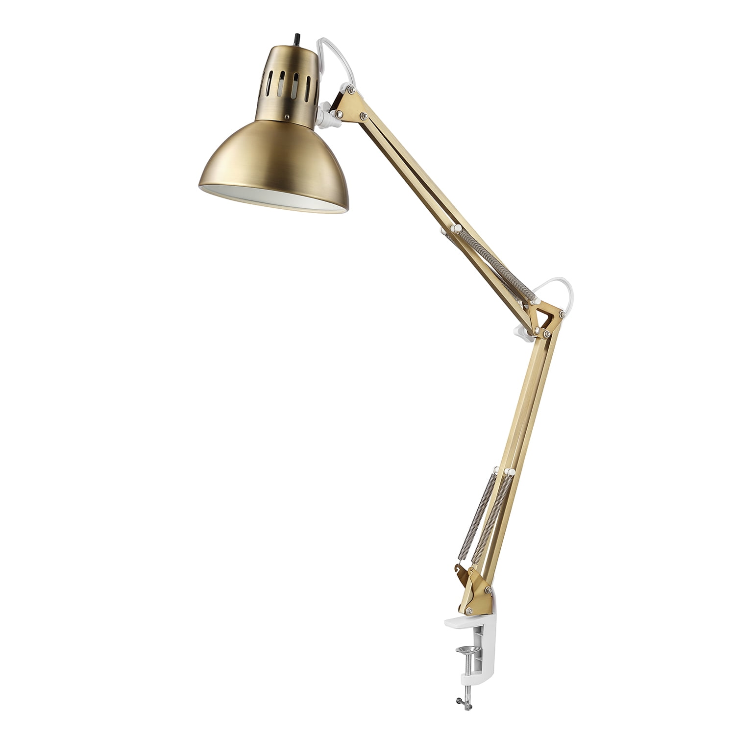 Vintage Brass Double Headed Goose Neck Lamp
