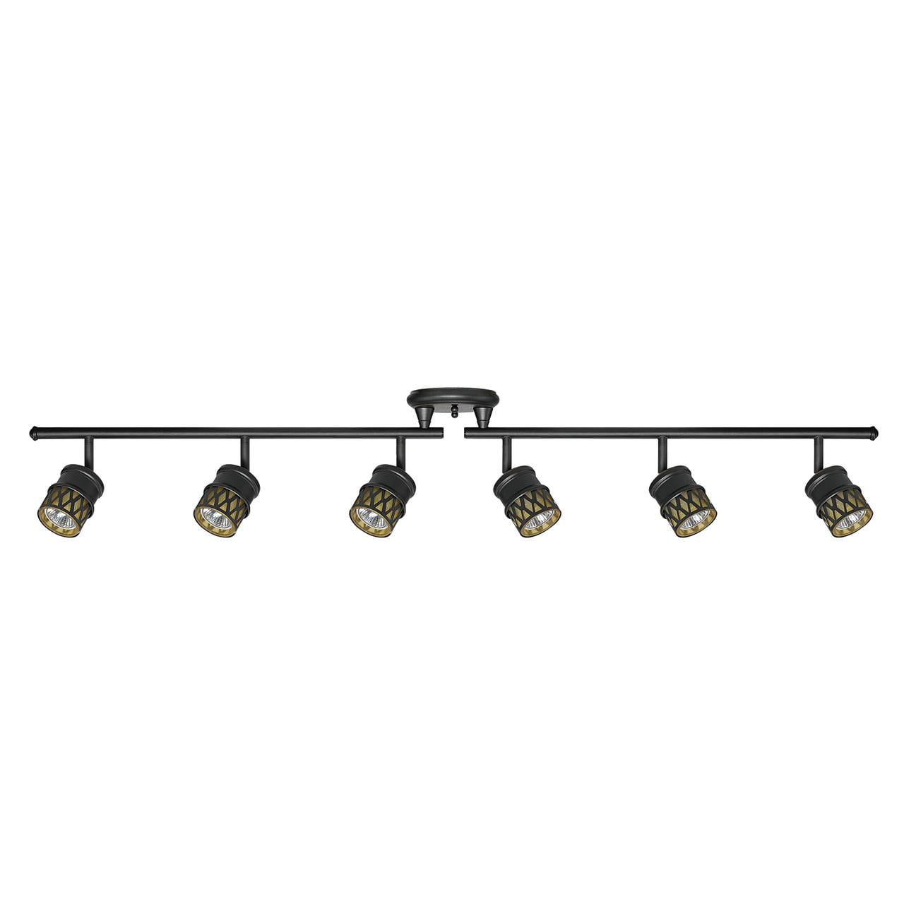 Globe Electric 50 Watt Grayson 6-Light Oil Rubbed Bronze Foldable Track Lighting, 59086