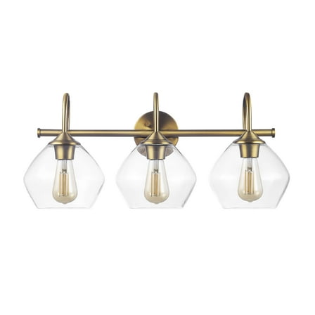 Globe Electric 51853 Harrow 3 Light 26" Wide Bathroom Vanity Light - Brass