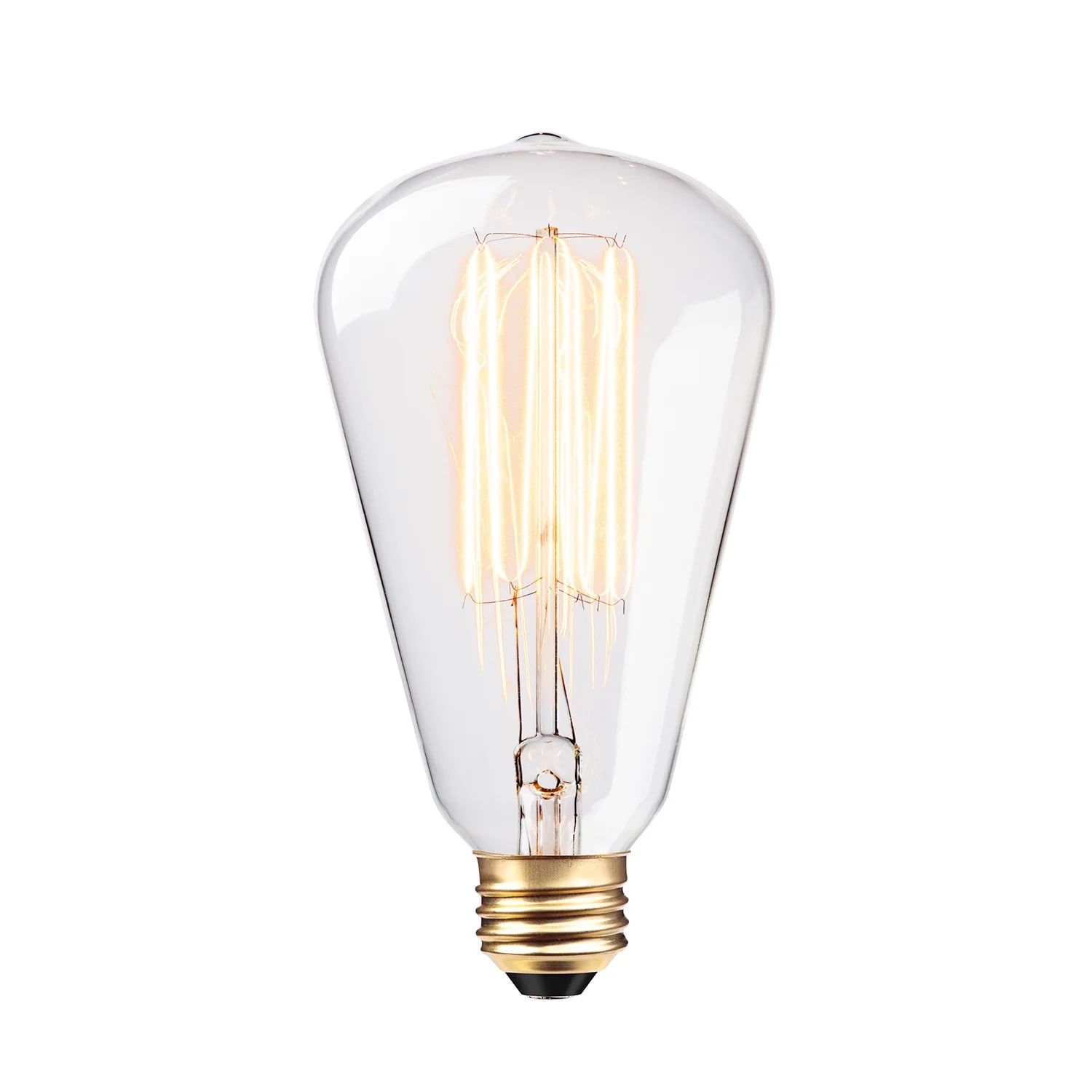 Globe Electric 60W Vintage Edison S Type Clear Glass Dimmable Incandescent Light Bulb 83008