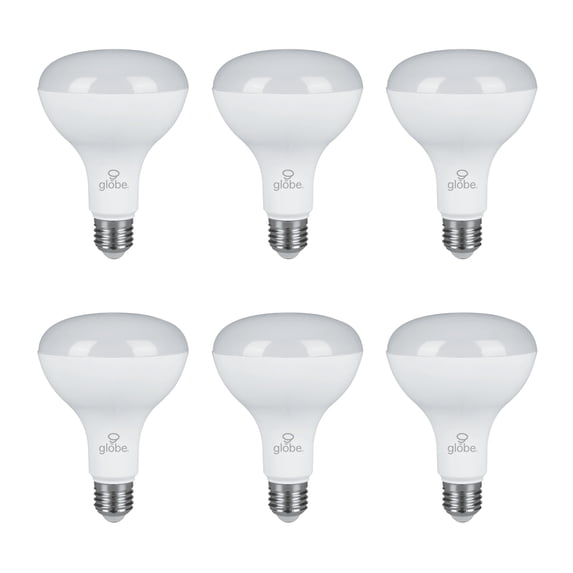 Globe Electric 65W Equivalent Warm Light (3000K) BR30 LED Light Bulb (6-Pack), 39036