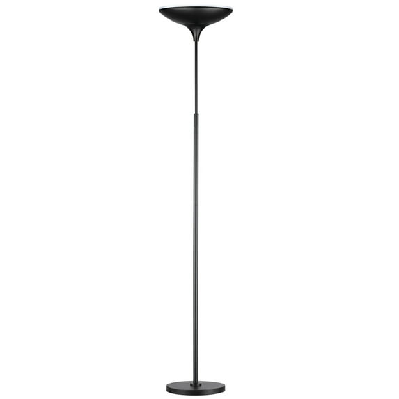 Globe Electric 71" LED Floor Lamp Torchiere, Energy Star Certified, Dimmable, Super Bright, 43W, 3010 Lumens, Matte Black Finish