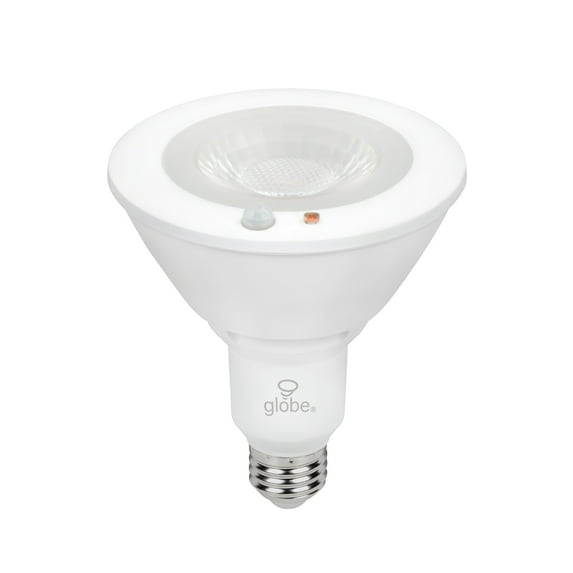 Globe Electric 90W Equivalent Warm White (3000K) PAR38 Dusk to Dawn Motion Sensor Energy Star LED Light Bulb, 30359