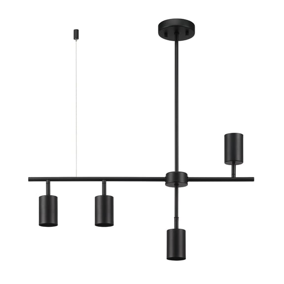 Globe Electric 91005456 Hadid 4 Light 28" Wide Fixed Rail Linear Ceiling Fixture - Black