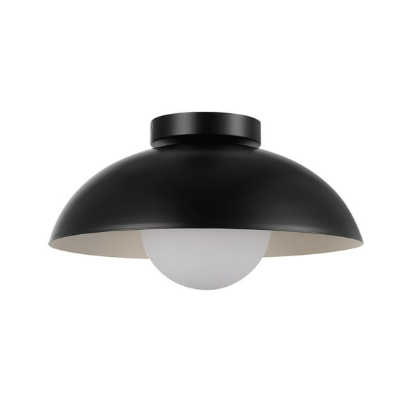 Globe Electric 91005469 Selma 13" Wide Semi-Flush Ceiling Fixture - Black