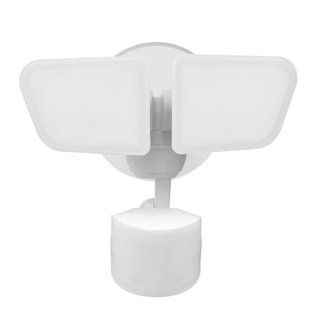 Globe Electric 91008629 Double Light 5-1/16" Wide Adjustable 4000K Led Outdoor Security