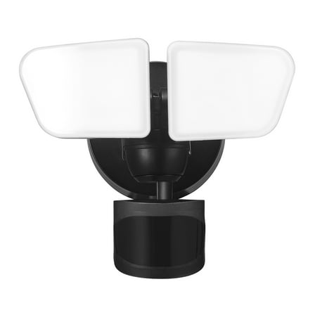 Globe Electric 91008630 Double Light 9-7/16" Wide Adjustable 4000K Led Outdoor Security
