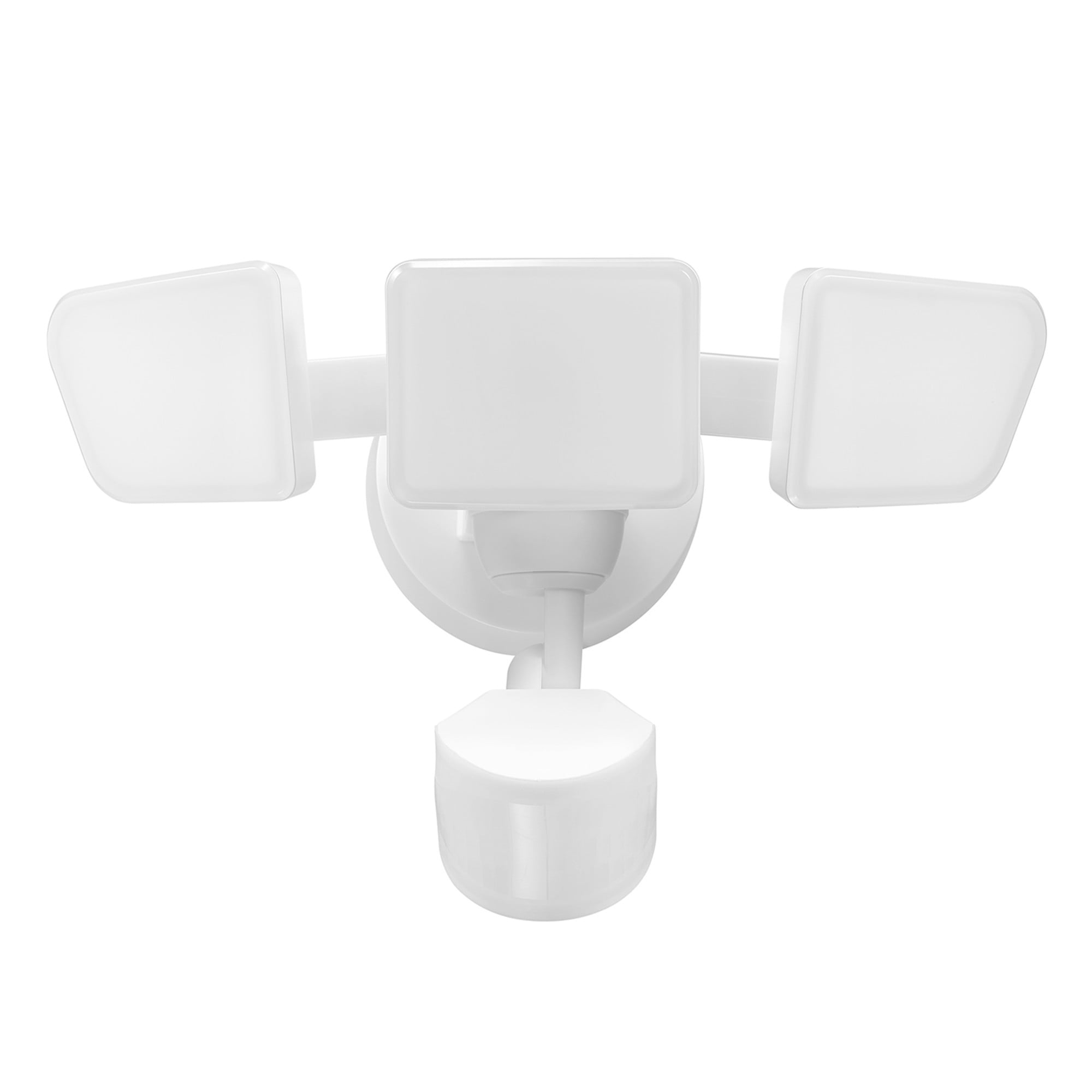 White Triple Light LED Outdoor Security Flood Light