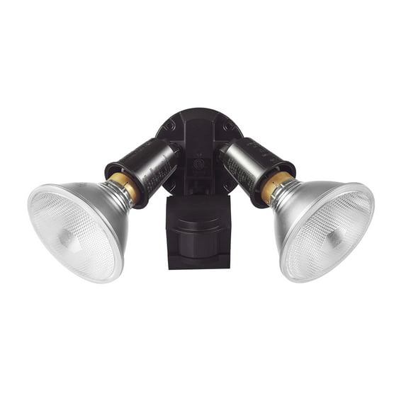 Globe Electric 91008643 Motion Sensing Double Light 5-3/16" Wide Outdoor Flood Light -