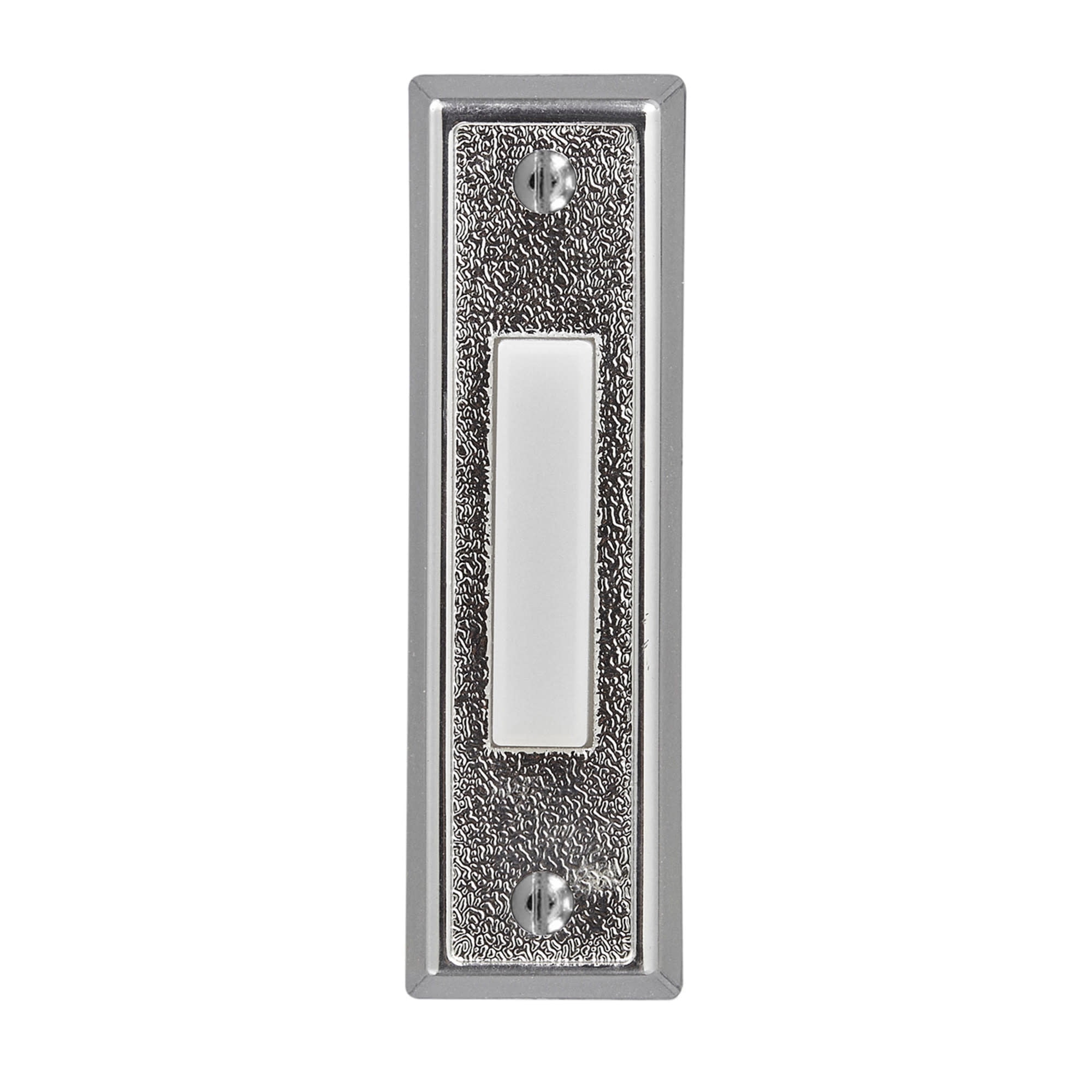 Globe Electric 91008658 Heath Zenith Plastic Wired Lighted Push Doorbell Button - Silver