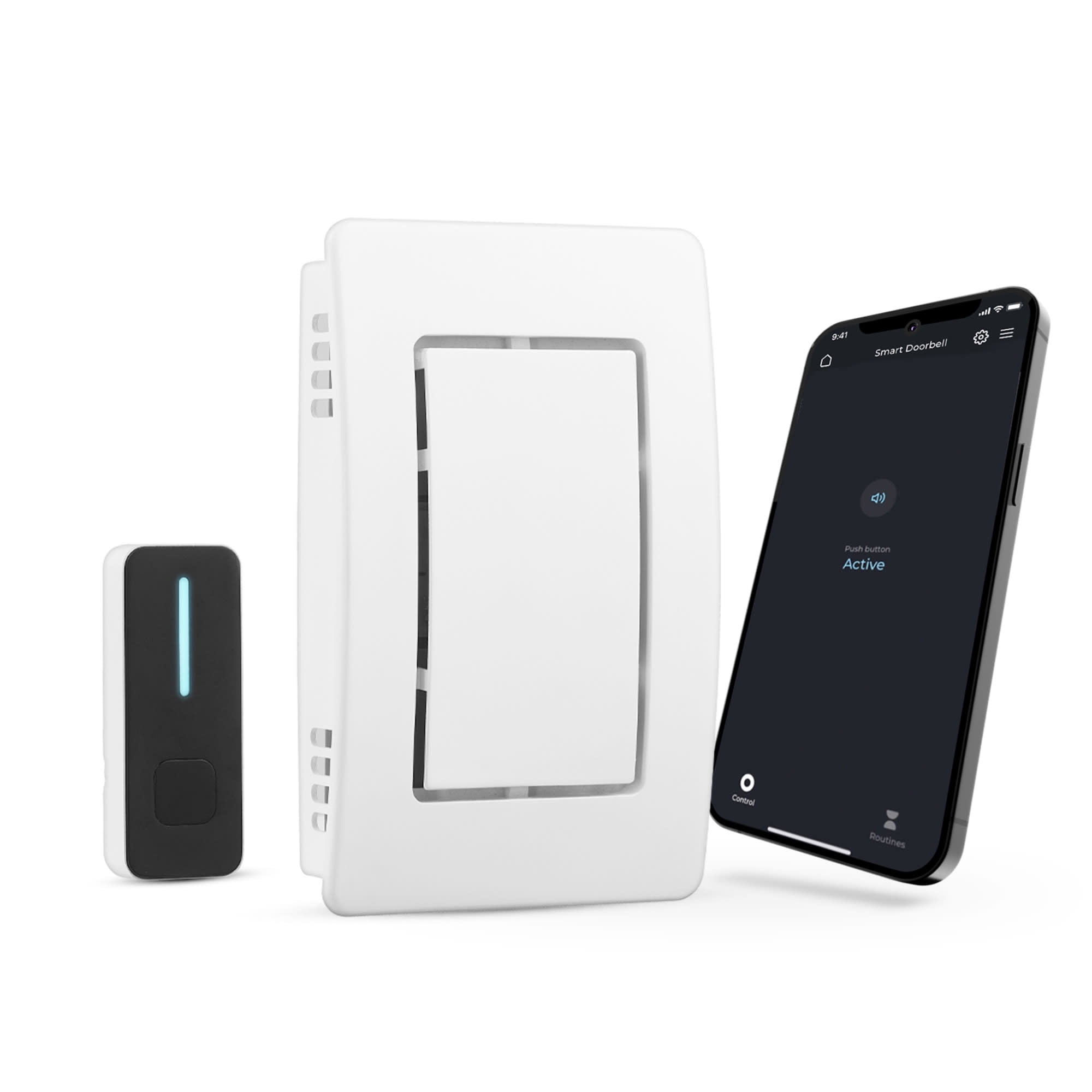 Globe Electric 91009243 Heath Zenith Plastic Wired Smart Doorbell Kit - White