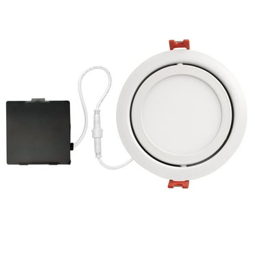 Globe Electric 91071 Ultra Slim Led Canless Recessed Fixture 4" Open Recessed Trim- Ic