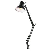 Globe Electric Architect 32" Black Swing-Arm Clamp-On Desk Lamp, LED Bulb Included, 12641