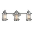 thumbnail image 1 of Globe Electric Bayfield 3-Light Vanity Light, Chrome, Ribbed Seeded Glass Shades, 1 of 3