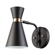 Globe Electric 1-Light Black and Gold Indoor Wall Sconce