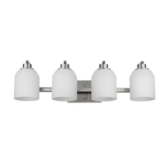 Globe Electric Davenport 4-Light Brushed Nickel Bath Light, 51287