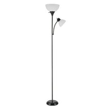 Globe Electric Delilah 72" Matte Black Torchiere Floor Lamp with Reading Light
