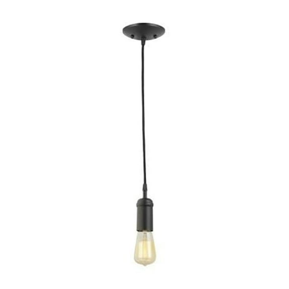 Globe Electric Edison 1-Light Matte Black Pendant, 64906