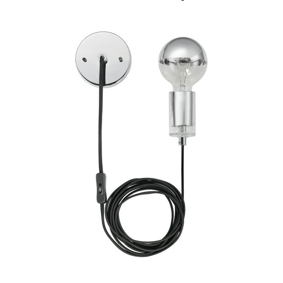 Globe Electric Glenmore 1-Light Chrome Plug-In or Hardwire Pendant, 65982