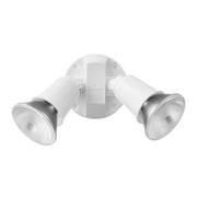 Globe Electric 240 W Twin Head White Hardwired Outdoor Security Flood Light, Bulbs Sold Separately