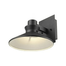 Globe Electric Harris Matte Black Farmhouse Indoor/Outdoor Integrated LED 1-Light Wall Sconce