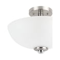 thumbnail image 1 of Globe Electric Hudson 2-Light Brushed Nickel and Chrome Semi-Flush Mount Ceiling Light, 63357, 1 of 6