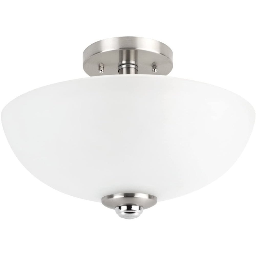 Hudson Contemporary Brushed Nickel & Chrome Globe Ceiling Light