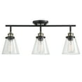 thumbnail image 1 of Globe Electric 3-Light Dark Bronze Track Light Kit with Antique Brass Accents, 1 of 5