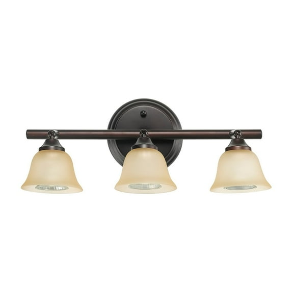 Globe Electric Knox 3-Light Track Lighting Kit, Crimson Coffee Finish, Champagne Glass, 58922