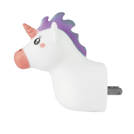 Globe Electric LED Unicorn Automatic Dusk to Dawn Plug-in Night Light, 3.75" Height, 2.15" Width