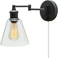 thumbnail image 1 of Globe Electric LeClair 1-Light Dark Bronze Plug-In or Hardwire Industrial Wall Sconce, 65311, 1 of 9