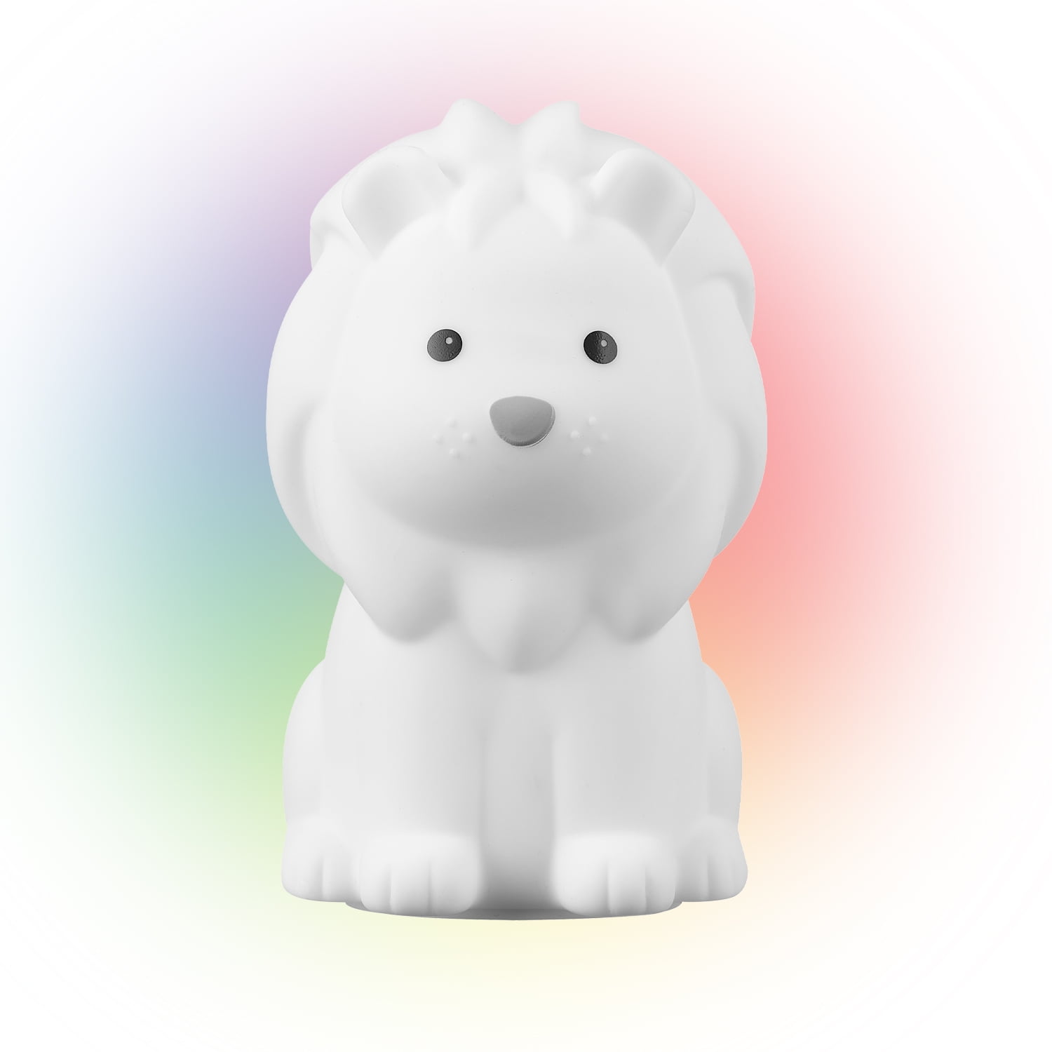 Globe Electric Lion 6" Color Changing LED Rechargeable Silicone Night Light Lamp, 91004703