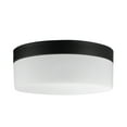 thumbnail image 1 of Globe Electric Mark 23-Watt Black LED Integrated Outdoor Flush Mount Ceiling Light with Frosted Glass Shade, 44658, 1 of 7