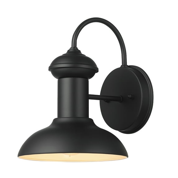Globe Electric 1-Light Matte Black Outdoor Indoor Wall Sconce