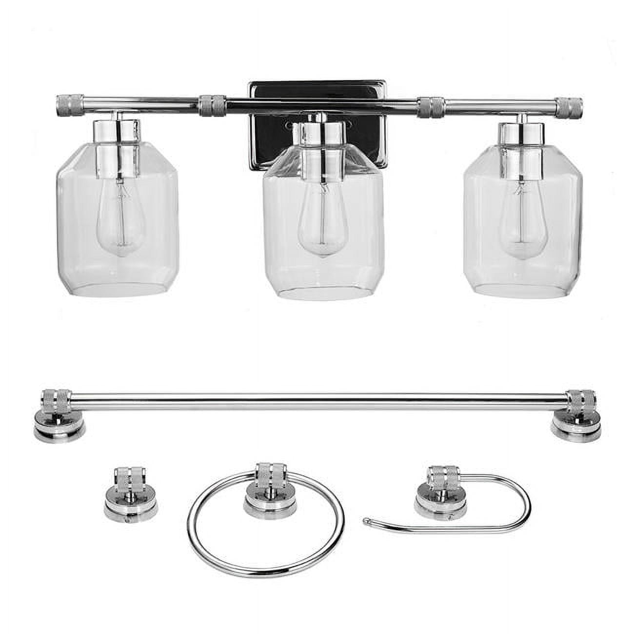 Globe Electric 59221 Finn Bathroom Hardware orders 5 piece Set - Chrome