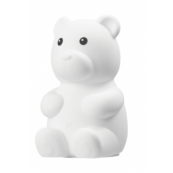 Globe Electric Multicolor Changing Integrated LED Rechargeable White Silicone Night Light Lamp, 5.67" Height, 3.7" Width