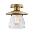 thumbnail image 1 of Globe Electric Nate 1-Light Brass Semi-Flush Mount, 65987, 1 of 3
