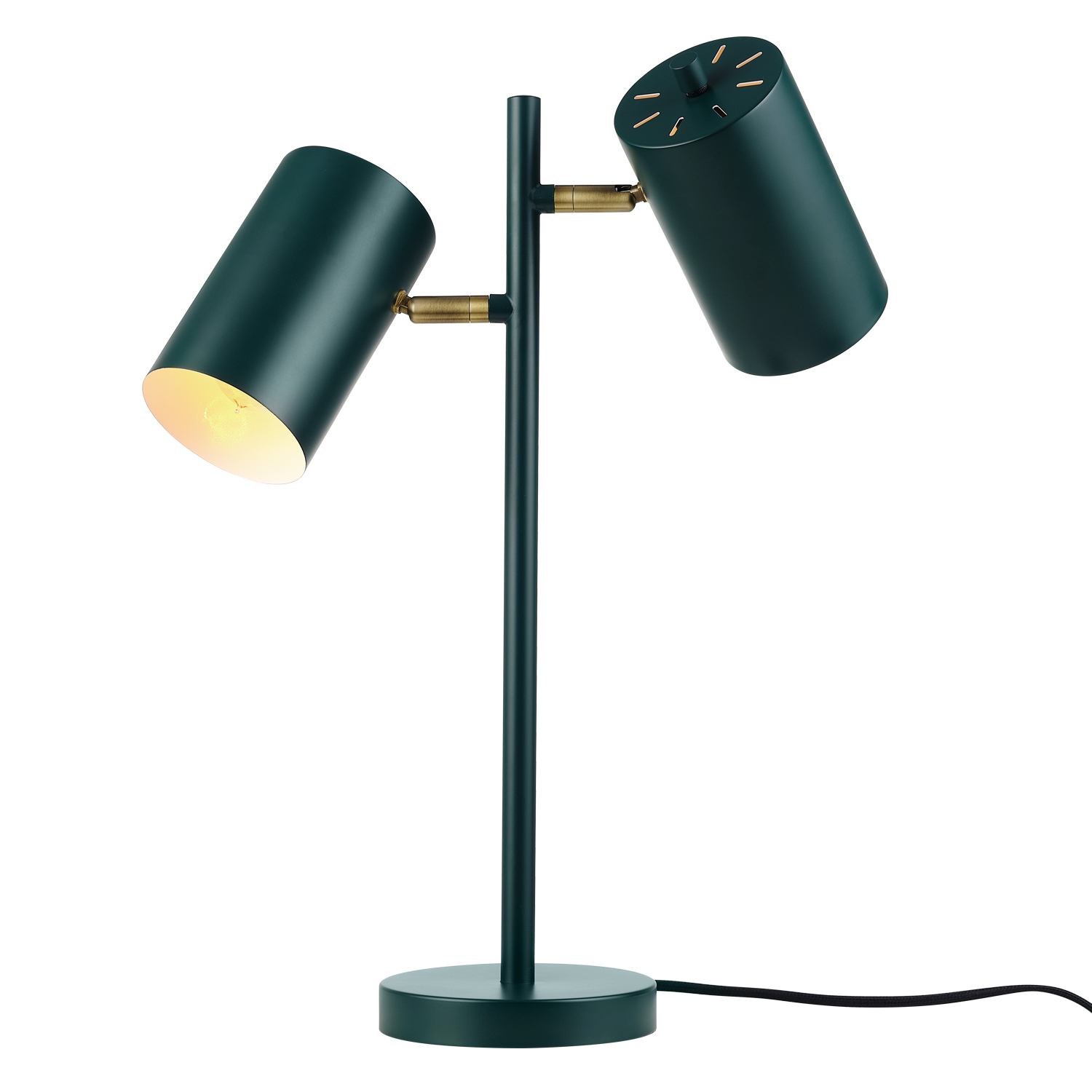 Globe Electric Pratt 20" 2Light Matte Forest Green Desk Lamp with