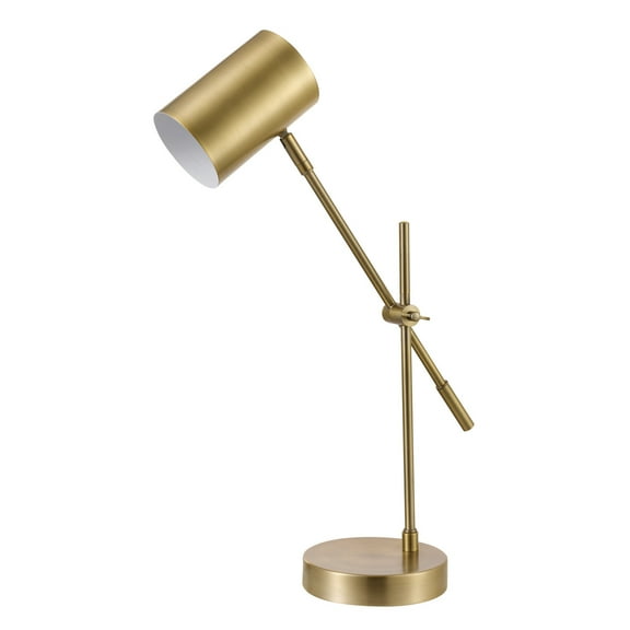 Globe Electric Modern Style 20" Matte Brass Desk Lamp Adjustable Height