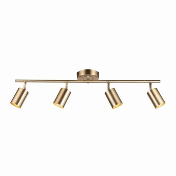Globe Electric 4-Light Matte Brass Track Lighting