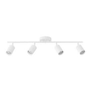 Globe Electric Pratt 4-Light Matte White Track Lighting, 91004378