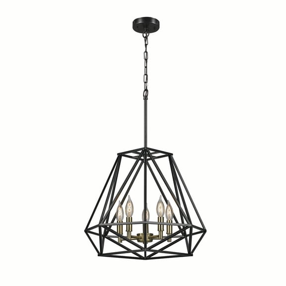 Globe Electric Sansa 5-Light Dark Bronze Chandelier, 65435
