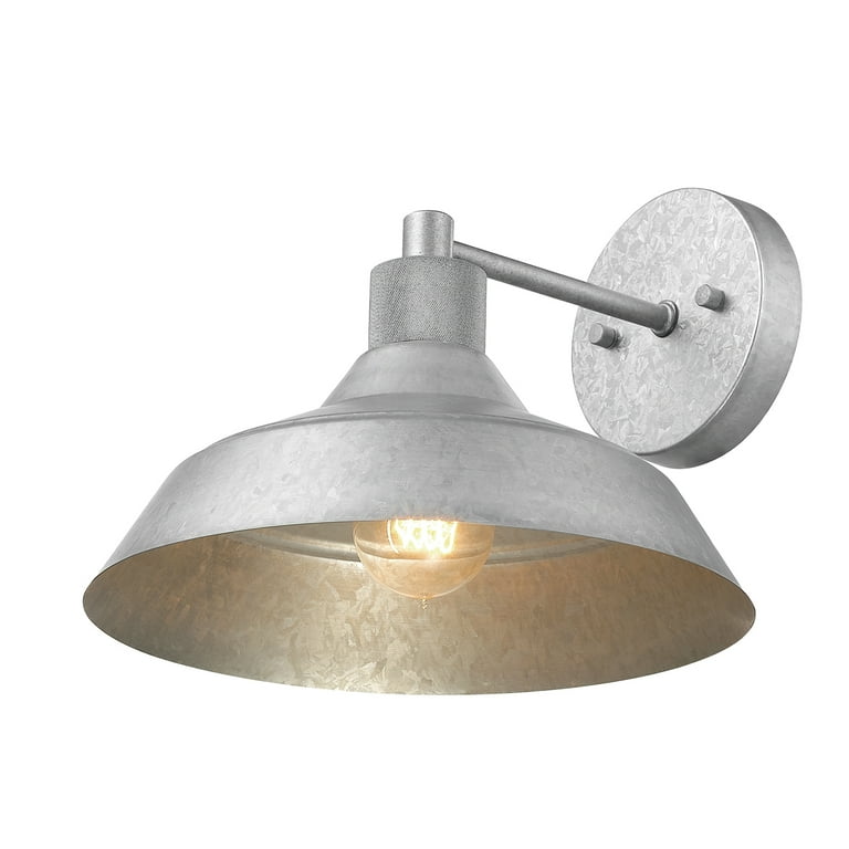 Globe Electric Sutton Galvanized Metal Outdoor Indoor Wall Sconce