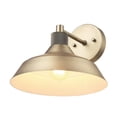 thumbnail image 1 of Globe Electric Sutton Matte Brass Outdoor Wall Sconce with Textured Socket, No Battery Required, 1 of 8