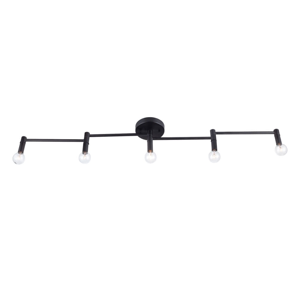 Tempo Matte Black Foldable 41'' 5-Light Track Lighting Kit