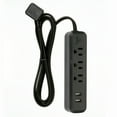 thumbnail image 1 of Globe Electric Watt Designer Series 6-ft 3-Outlet USB Surge Protector Power Strip, 1 of 8
